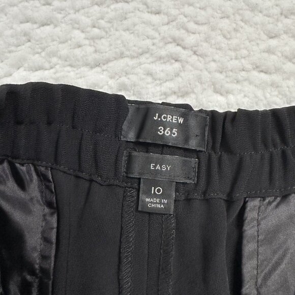 J. Crew Women's 365 Easy Stretch Waist Career Trouser Pants Size 10 Black - Picture 11 of 13